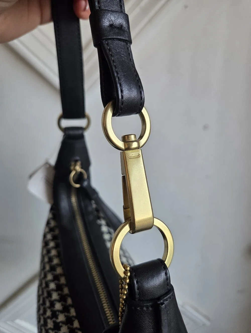 Vintage Coach Amanda Houndstooth Hobo 6954 NWT🤍🖤❤️